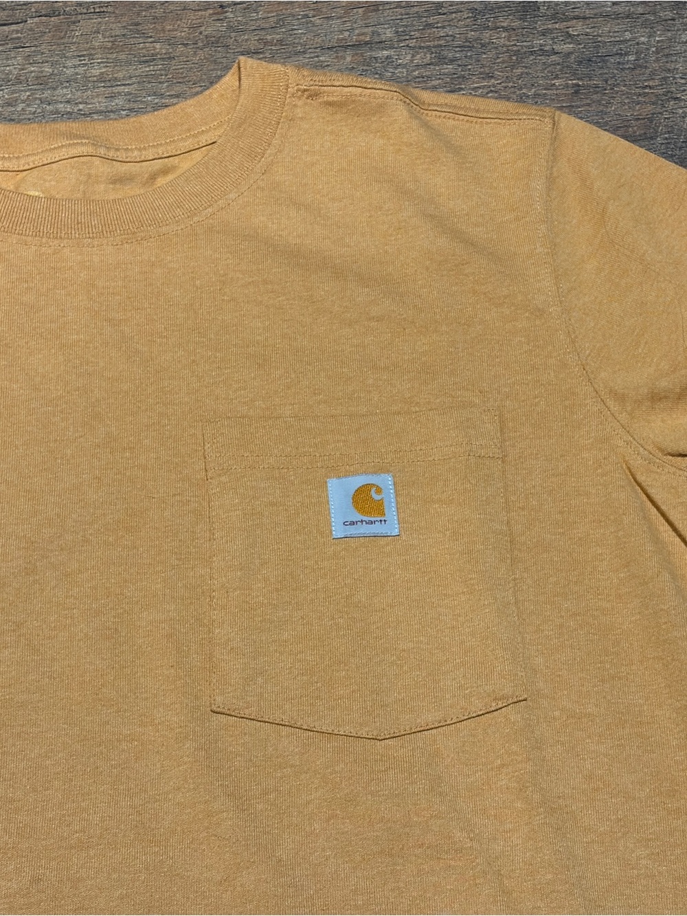 Women’s Carhartt Short-Sleeve Pocket Tee in Mustard Gold